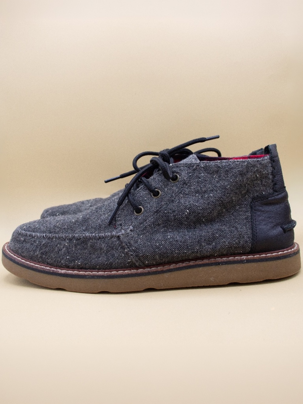 Toms Fleck Tweed Black Chukka Boots Men's Size 11